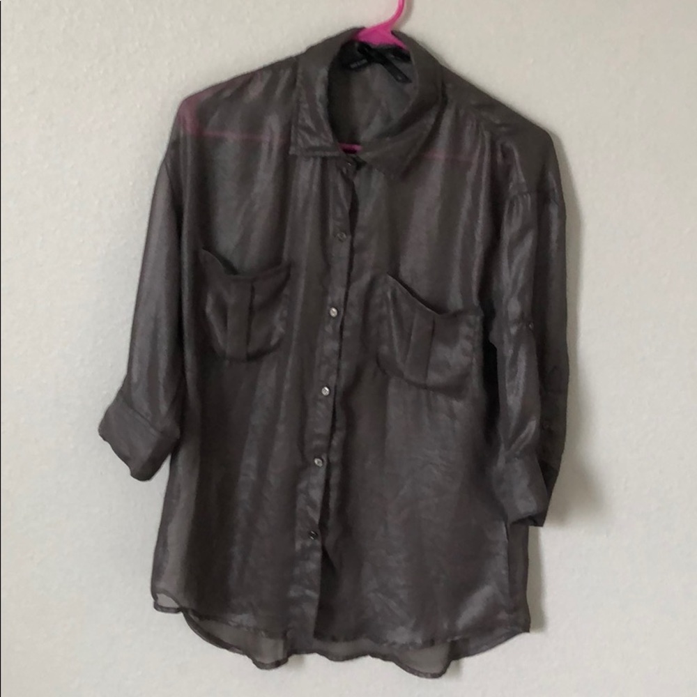 Button up top, olive color